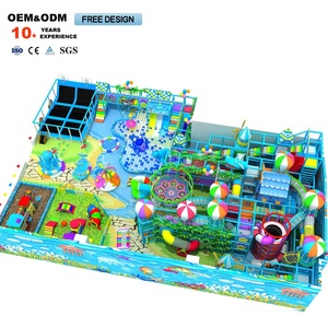 Laberinto de Castillo Azul para Interiores, Equipo de Juegos para Niños, Parque de Aventuras con Diseño Temático de Animales Subacuáticos - Product Image 3