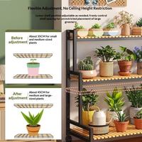 Support de plante en métal réglable de haute qualité et robuste, adapté aux magasins commerciaux et à la présentation à domicile.