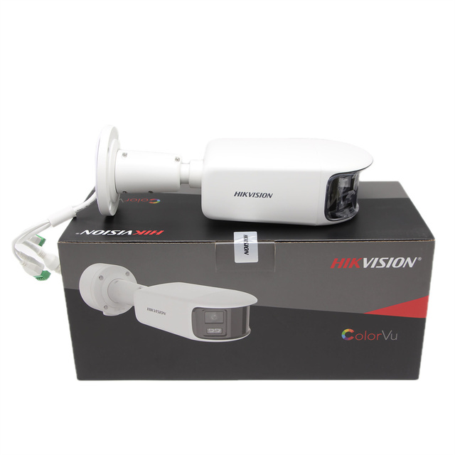 Original HIK DS-2CD3T87G2P-LSU/SL 8MP Outdoor Panoramic Security Camera with Color Night Vision Built-in Mic & Speaker AcuSense