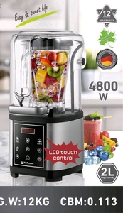 Mixeur intelligent à écran tactile Hoffmans Electronics HM-2093, 4800W, broyeur de glace haute vitesse avec couvercle silencieux pour usage professionnel - Product Image 4