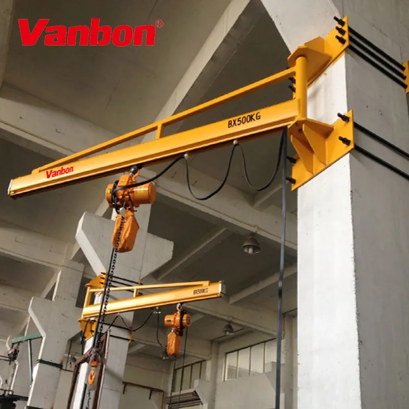 Vanbon competitive price 500kg wall mounted crane jib for workshop lifting goods