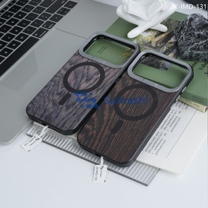 Funda de Lujo para Teléfono con Diseño de Madera, <span class=keywords><strong>Carga</strong></span> Inalámbrica, TPU y PC, Resistente a Impactos y Agua, para <span class=keywords><strong>iPhone</strong></span> 17/16 Pro Max/15/14/13/<span class=keywords><strong>12</strong></span> - Product Image 2