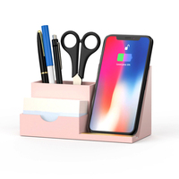 Vente flash : Étui à stylos multifonctionnel, support de stylo et de téléphone avec charge sans fil 15W, logo personnalisé accepté