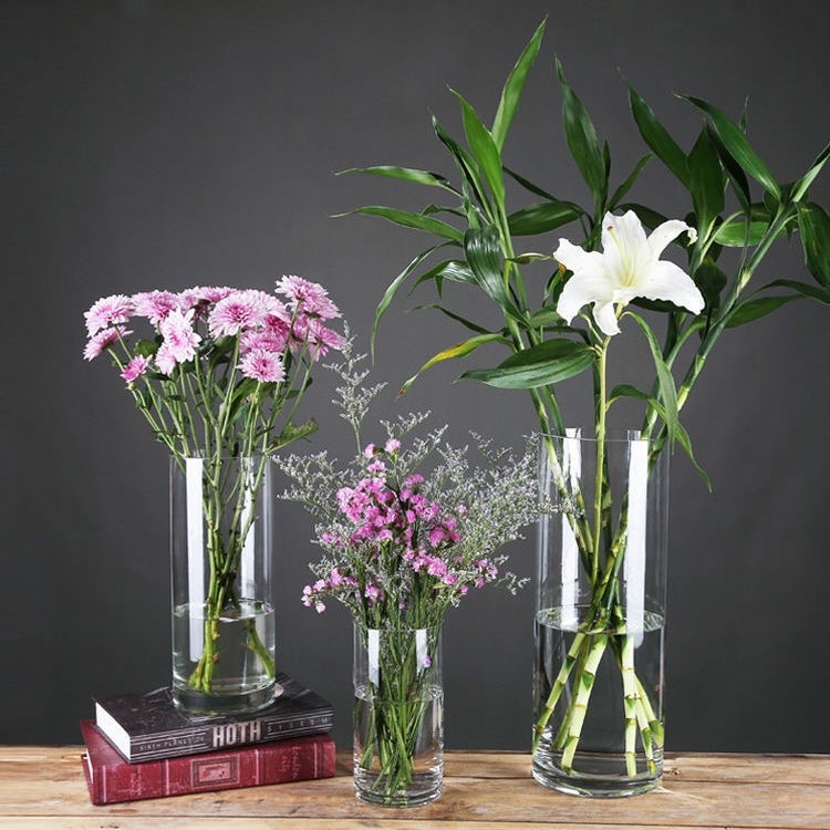Factory Produced Wholesale Glass Flower Vase for Home Decor