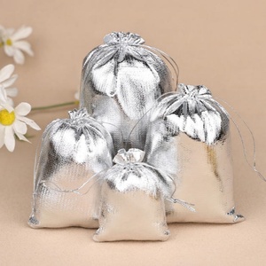 Wholesale Custom Luxury <b>Small</b> Eco-Friendly Durable Satin Jewelry <b>Bag</b> Drawstring Screen-printed logo Suitable for Gift-giving - Product Image 3