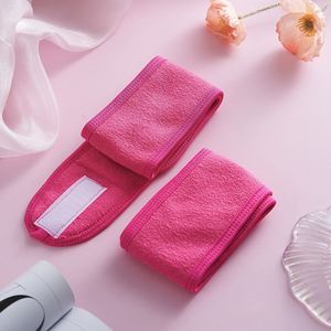 Bandeau de lavage du visage réglable en velcro unisexe, en polaire double couche, absorbant, pour spa, maquillage, gym et sport - Product Image 3