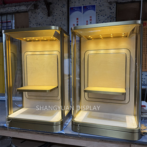 Cao cấp tùy chỉnh kim loại thép không gỉ treo tường Tủ ARC glasset đồ trang sức Hiển thị nội với LED - Product Image 6