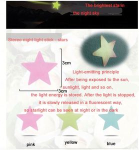 Yiiwu Cheap Wholesale Eco-friendly Mixed Colors PP Material Kids Bedroom Wall Luminous Stars Stickers - Product Image 4