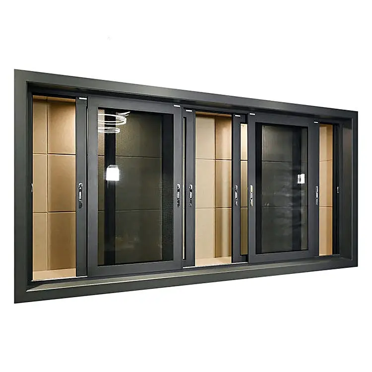 Simple design aluminum alloy glass sliding window/casement window  extremely narrow frame