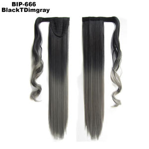 Extensión <span class=keywords><strong>de</strong></span> Cabello Sintético con Clip, Cola <span class=keywords><strong>de</strong></span> Caballo Rubia, Cola <span class=keywords><strong>de</strong></span> Caballo Larga y Lisa - Product Image 3