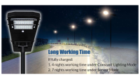 Lampadaire solaire LED professionnel avec garantie de 5 ans, indice de protection IP65, lampe solaire tout-en-un pour autoroute, jardin, rue