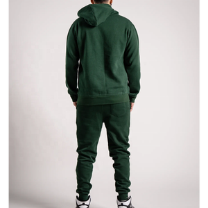 Ensemble de survêtement uni 2 pièces pour hommes personnalisé 100% sweat à capuche en coton épais fermeture à cordon de serrage grande taille tissu intelligent surdimensionné - Product Image 4