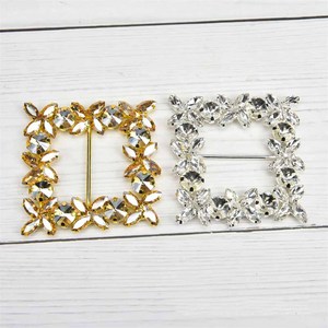 JFRB023 hebilla cuadrada de diamantes de imitación cinturón de cristal adorno Diy vestido de <span class=keywords><strong>boda</strong></span> cinta zapatos de <span class=keywords><strong>mujer</strong></span> accesorios de decoración de ropa - Product Image 2