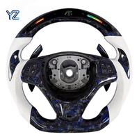 Volant de voiture en fibre de carbone forgée LED de style sportif YZ pour BMW M3 E92 E90 E93 E84 E87 320 325 330 335 320i 320d 335i 335d