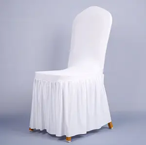 Milti-capa para cadeira de spandex colorida, capa para cadeira em spandex com saia com elástico para festa, decoração de móveis para banquetes de hotel