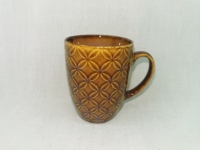 Mug personnalisable à prix de gros, nouveau style, gaufré et émaillé, avec anse, pour thé et café