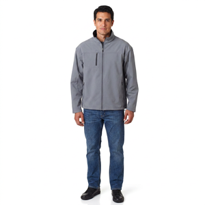<b>Men</b> Outwear Grey New Casual <b>Jacket</b> Waterproof Woven Adults Softshell <b>Jacket</b> - Product Image 1
