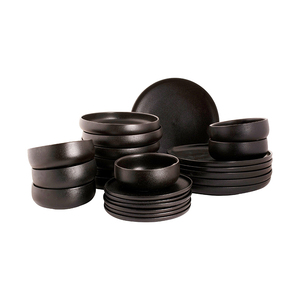 Plateau de vaisselle en grès émaillé <span class=keywords><strong>mat</strong></span> en porcelaine bon marché 7/8/10 "Assiettes à dîner en céramique de restaurant rectangle <span class=keywords><strong>noir</strong></span> de 5/12 pouces - Product Image 3