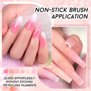 BOZLIN 24 colores Jelly Gel Builder HEMA Free TPO Free 15ml Gel de extensión de uñas sólido personalizado Clear White Pink Hard Gel Builder - Product Image 6