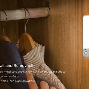 Veilleuse LED intelligente à détecteur de mouvement, alimentée par batterie rechargeable, pour la maison, la chambre à coucher, le couloir - Product Image 3