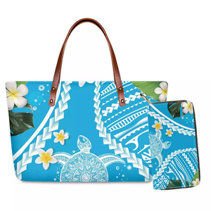 Conjunto de Bolsos Personalizados al por Mayor con Estampado Polinesio de Samoa, Bolso de Diseño Único para <span class=keywords><strong>Mujer</strong></span>, Bolsos de Lujo Grandes, Bolsos Vintage para Dama - Product Image 2