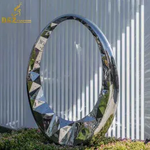 Outdoor pool fountain decoration modern design art stainless steel cloud sculpture D&Z