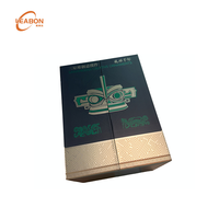 Boîte en carton rigide de luxe à double porte magnétique réutilisable, personnalisable avec logo, estampage à chaud doré, pour emballage de parfum