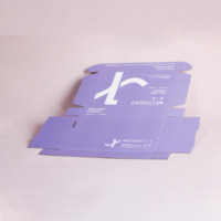 Boîte d'expédition en carton ondulé violet personnalisée, pliable à plat, pour l'emballage de sous-vêtements et de vêtements