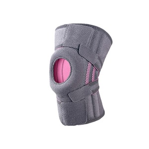 Rodillera deportiva transpirable con absorción de impactos para correr, ciclismo, baloncesto, unisex, gris, morado - Product Image 3