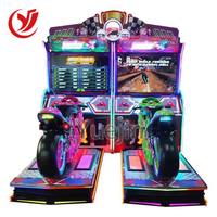 Machine de jeu de course de moto vidéo à monnayeur de simulateur de moto dynamique de haute qualité pour parc d'attractions intérieur
