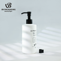Emballage de shampooing solide cosmétique blanc mat au toucher doux de luxe 150 ml 200 ml 300 ml, flacon pompe en plastique HDPE pour lotion