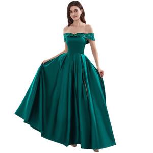 Tek omuz A-Line artı boyutu balo elbise elmas işlemeli lüks abiye dantel yarık kat uzunluk balo elbise - Product Image 5