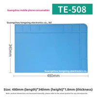 Tapis de travail isolé antistatique pour réparation de téléphones portables et ordinateurs, résistant aux hautes températures, anti-brûlure, avec support magnétique pour vis