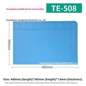 Tapis de travail isolé antistatique pour réparation de téléphones portables et <span class=keywords><strong>ordinateurs</strong></span>, résistant aux hautes températures, anti-brûlure, avec support magnétique pour vis - Product Image 4