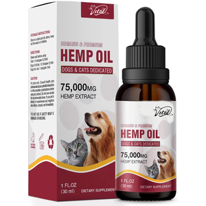 Hemp tetesan minyak untuk anjing, Hemp murni suplemen penyerapan cepat dukungan kekebalan tubuh pereda kecemasan radang sendi kesehatan Omega - Product Image 1