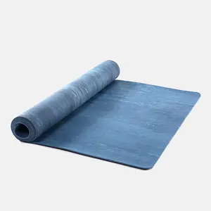 Groothandel Op Maat Bedrukt Logo Gym Fitness Pilates Oefening Opvouwbare Yoga Mat Gerecycled Materiaal Puur Natuur Rubber Yoga Mat