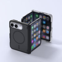 Étui de protection pour téléphone pliable VAWI B513 en PC texturé mat, compatible avec la charge magnétique sans fil iPhone Duo, Funda De Celular