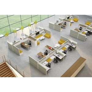 Estación de Trabajo Modular con Pantalla, Estructura Metálica, Cubículo de Área Abierta para Personal Profesional de Oficina y Espacio Compartido de <span class=keywords><strong>Coworking</strong></span> - Product Image 1