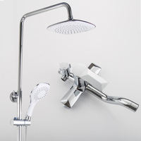 Nouvel ensemble de robinetterie de douche pour salle de bain, mitigeur eau chaude et froide, ensemble de douche