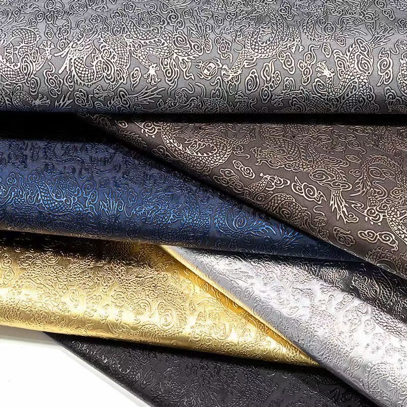 Dragon Pattern PVC Printed Leather Synthetic Faux Leather Fabric for Furniture Decorative Use Bag and Phone Shell Packing Box