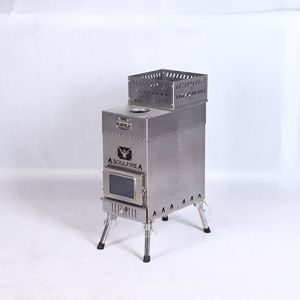 Soulfire <b>Foldable</b> Portable Camping Wood Stove Stainless Steel Outdoor <b>BBQ</b> Grill Heater Lightweight Windproof All Seasons - Product Image 1