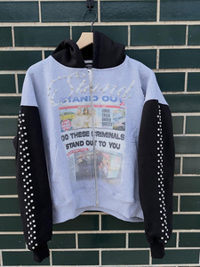 Sweat à capuche pour hommes, personnalisé, style streetwear, imprimé anime, grammage lourd, DTG, avec strass, graphique vieilli, délavé à l'acide, pour fabricants de vêtements - Product Image 2