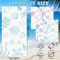 Serviettes de plage en microfibre gaufrée EM 2026, super absorbantes, séchage rapide, anti-sable, légères et portables pour l'extérieur
