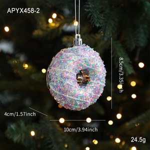 Nuevas decoraciones para árboles de Navidad colgante Rosa plástico fiesta decoraciones suministros hogar interior ventana colgantes vacaciones ambiente Prop - Product Image 6