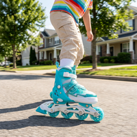 ZHOYA SPORT Patins à roulettes en ligne unisexes ajustables pour débutants, en PU, maille et TPR, tailles 35-38, vente en gros