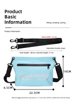 Sac de maquillage étanche en fibre de carbone, sac cosmétique étanche scellé pour la natation et la plage, vente en gros