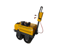 Mini-compacteur de sol diesel pour travaux de pavage routier, rouleau compresseur à double tambour, autopropulsé