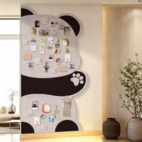 Panneau mural insonorisant et ignifuge en feutre d'ours en fibre de polyester écologique moderne, épaisseur 9 mm/12 mm, pour hôtel, école, maison