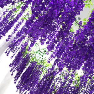 Wisteria Bunga Gantung Imitasi, Bunga Gantung Garland Sutra untuk Pesta Pernikahan Rumah Taman Dinding Restoran - Product Image 2