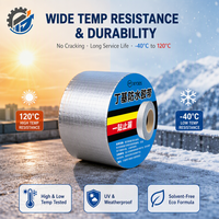 Bande de caoutchouc butyle auto-adhésive avec revêtement en feuille, membrane imperméable pour la réparation des fissures de toiture et les joints de tôles métalliques